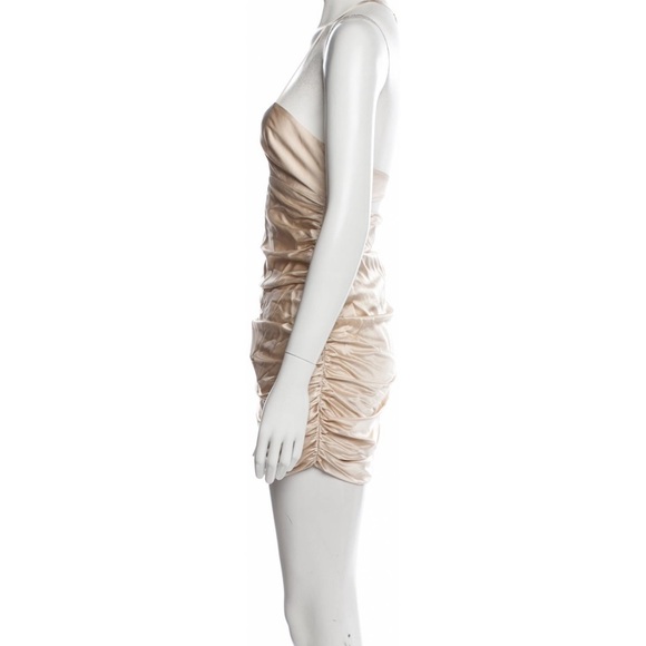 The Sei Cream Cut Out Ruched Dress SZ 4 w/tags - Picture 5 of 16